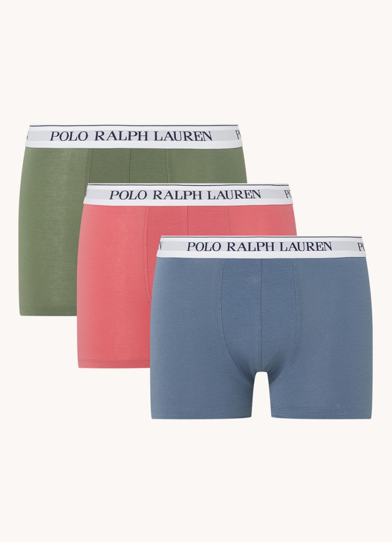 Ralph Lauren Boxer Shorts with logo waistband in a 3-pack
