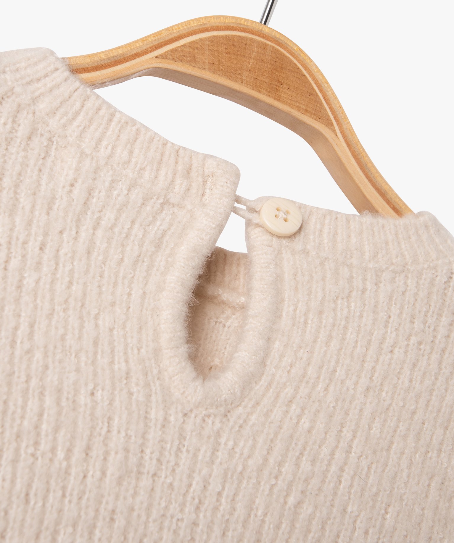 Robe pull en maille douce à relief bébé fille beige | GEMO