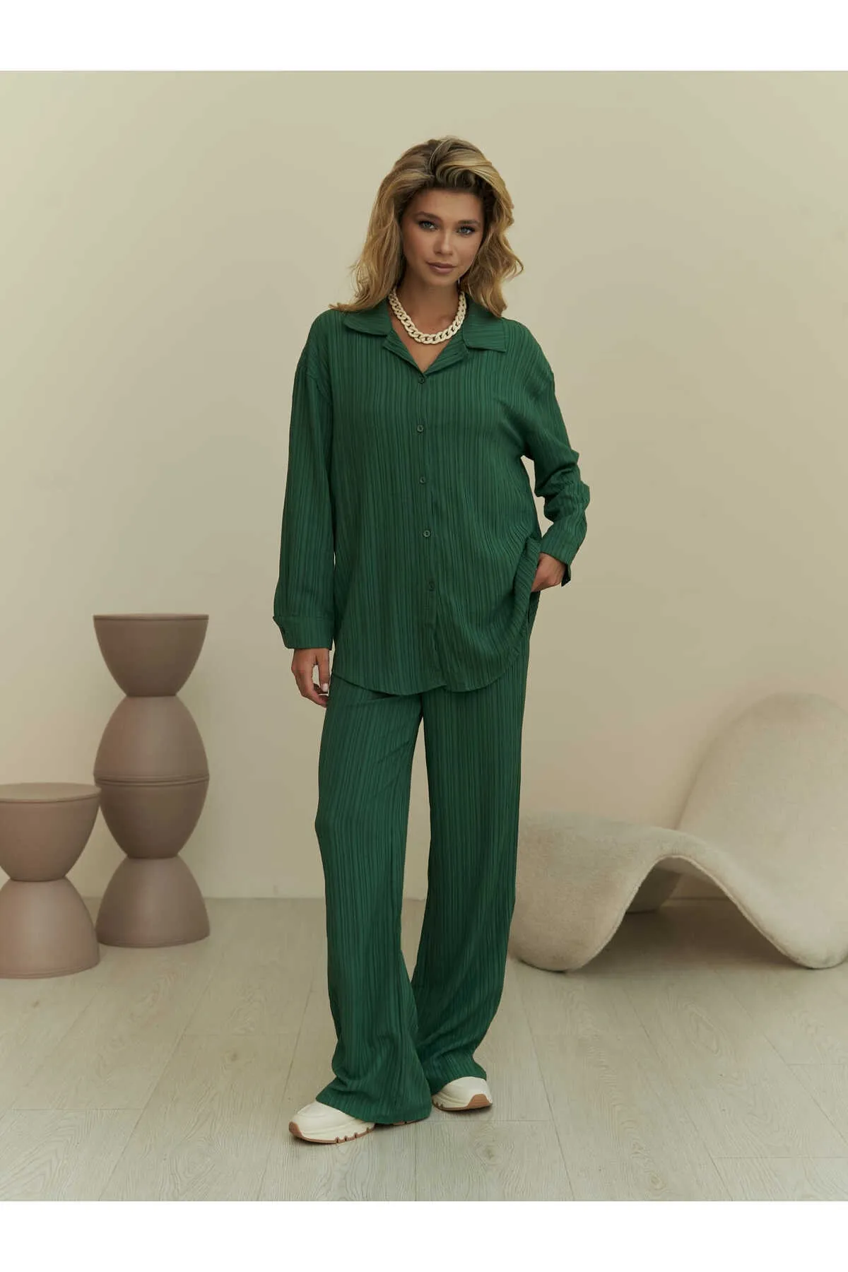 MCLLCTN  London Green Hemd-Hosen-Set