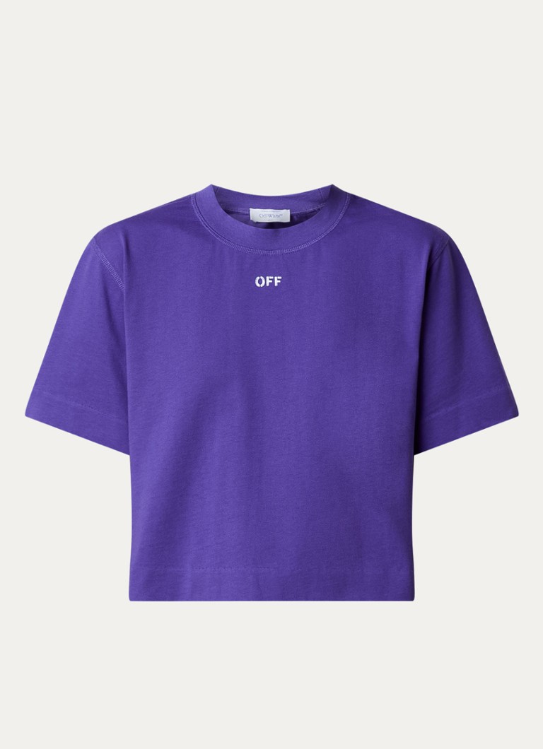 Off-White Candy cropped T-shirt with front and back print