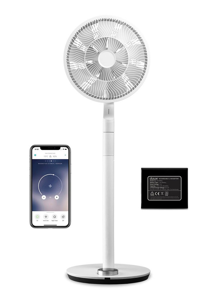 Duux Whisper Flex Ultimate nastavitelný podlahový ventilátor s baterií, 103 cm