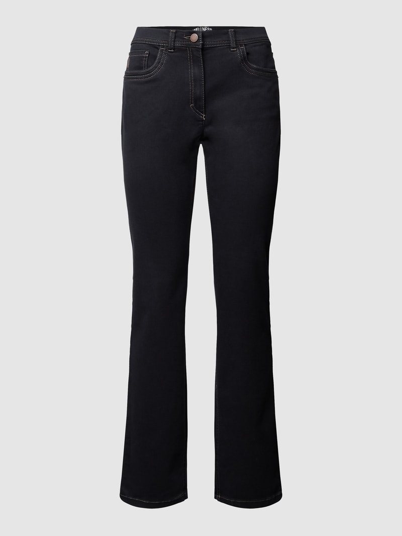 Coloured Straight Fit Jeans Modell GINA in schwarz