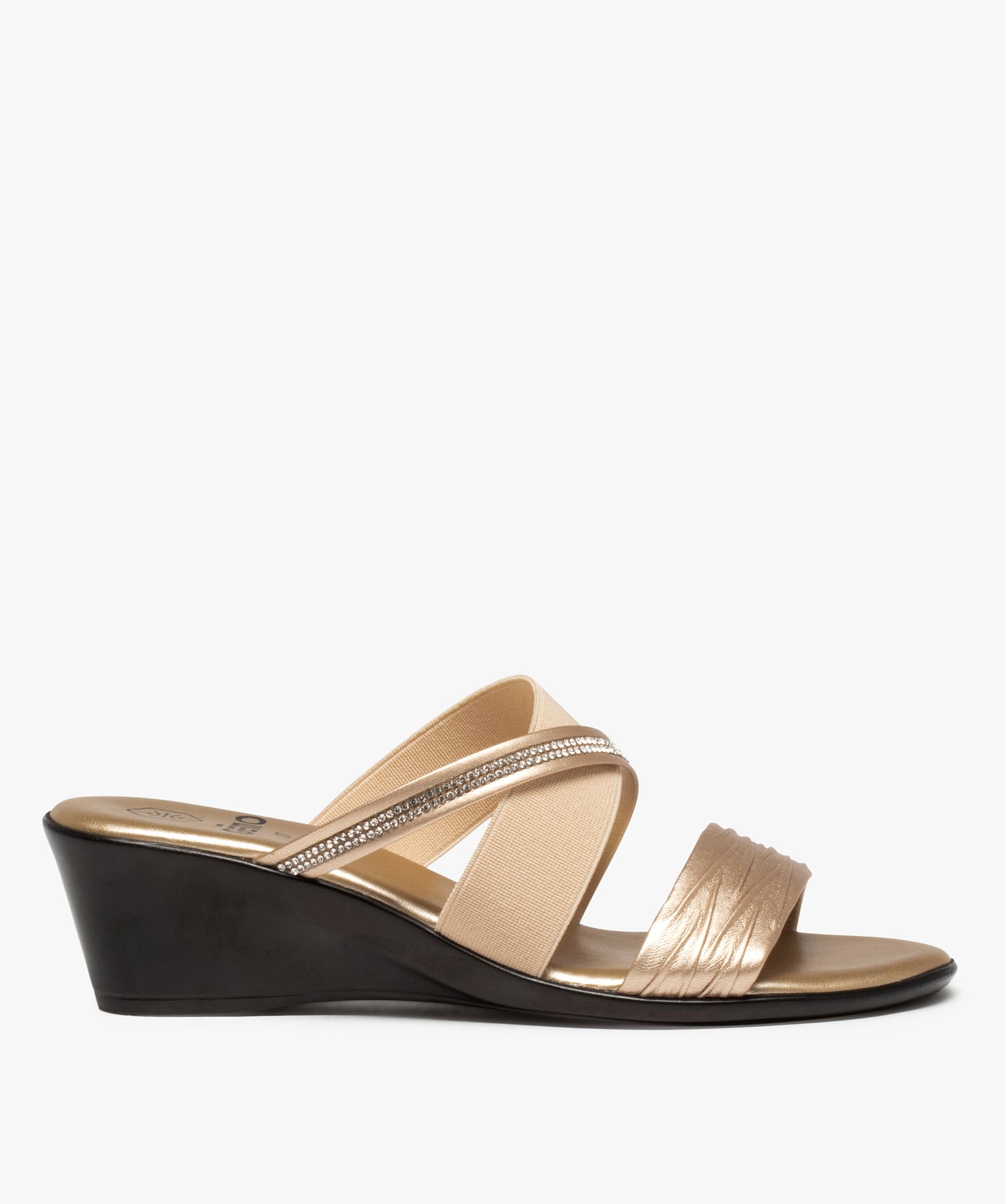 Sandale femme confort multi-brides forme mule or | GEMO