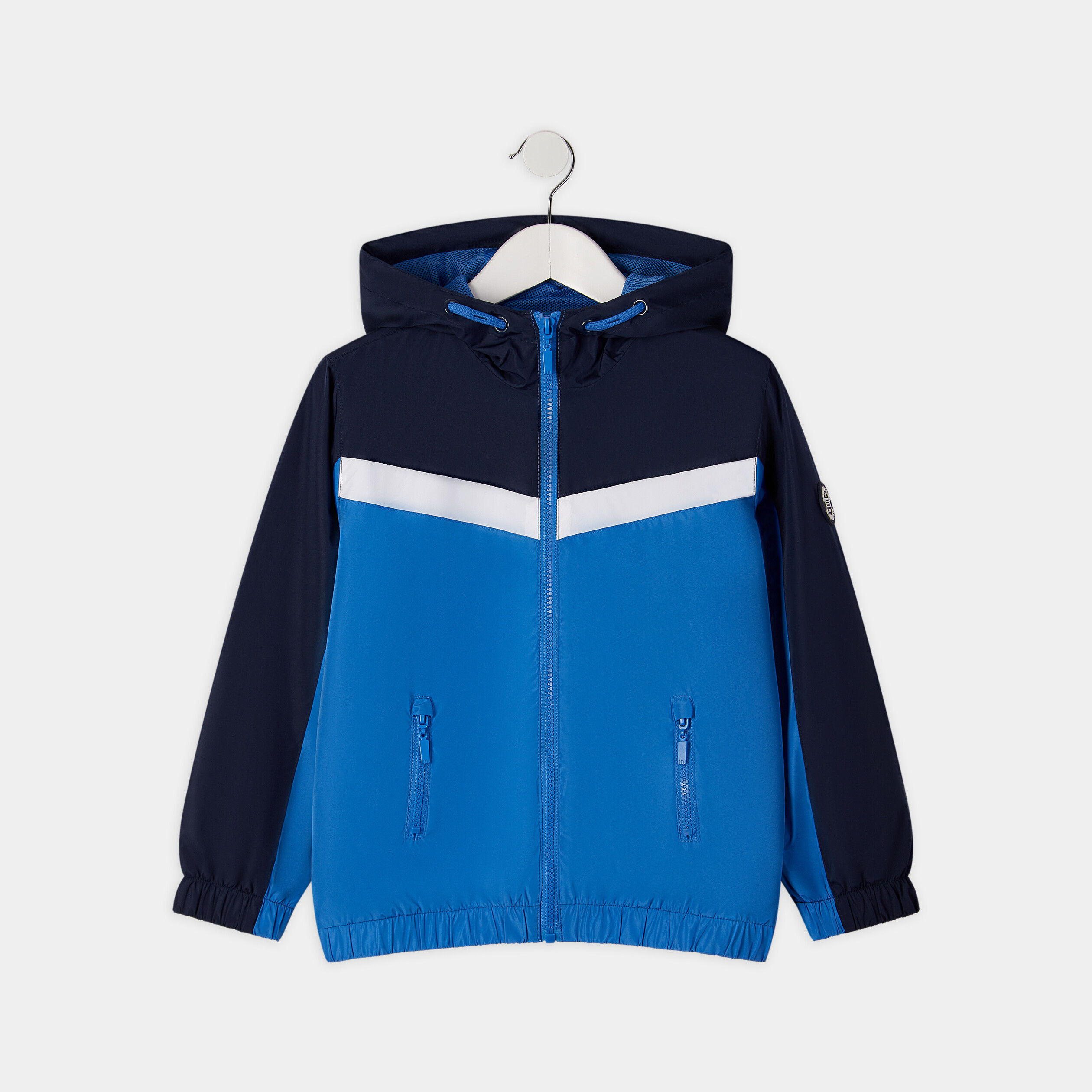 Veste droite à capuche bleu garçon | La Halle