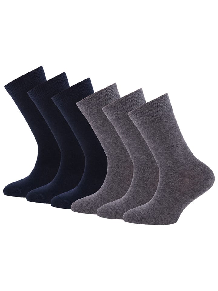 ewers 6er-Set Socken Uni in marine-grau günstig kaufen