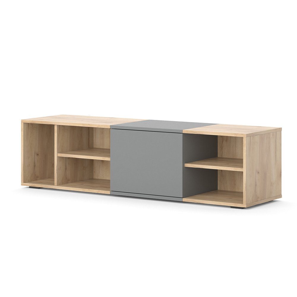 Vicco Raumteiler Adelin, Anthrazit/Goldkraft Eiche, 140 x 36 cm
