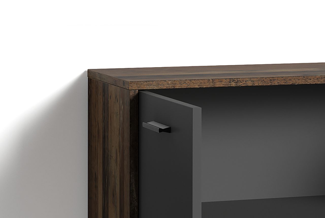 byLiving BEN Sideboard, Breite 153 cm, Old-Wood-Optik, anthrazit