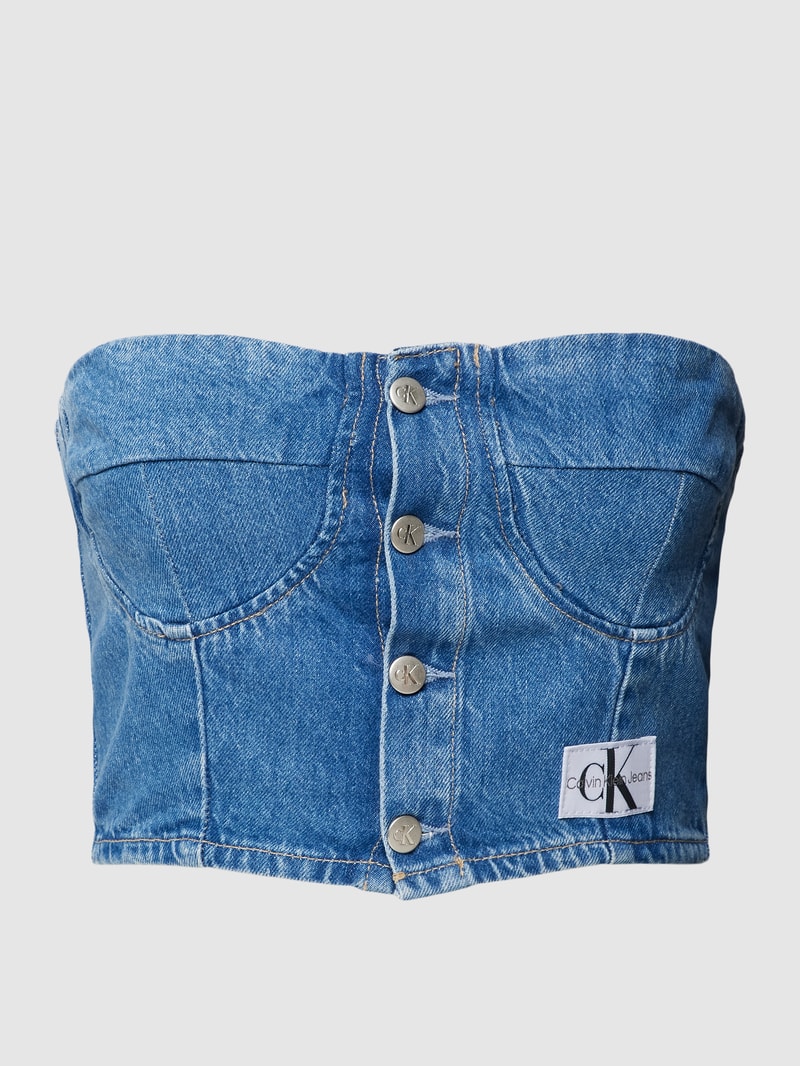 Bandeau-Top im Denim-Look in jeans