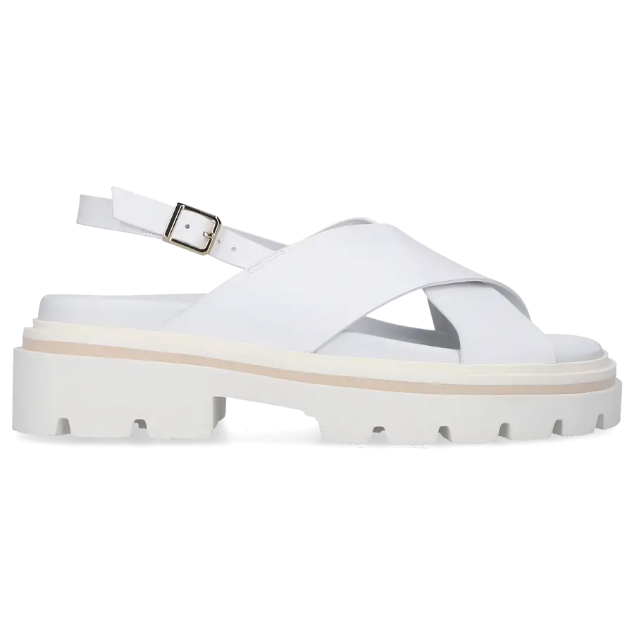 Santoni - Sandalen 59898 Kalbsleder - weiß