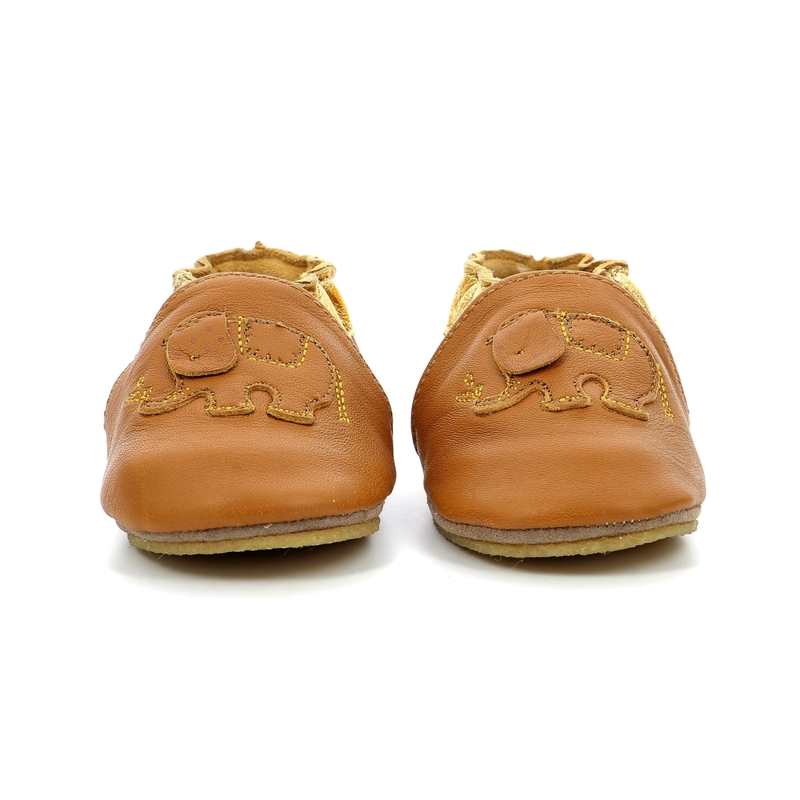 Chaussons cuir tannage vegetal Cuteelefant Crp
