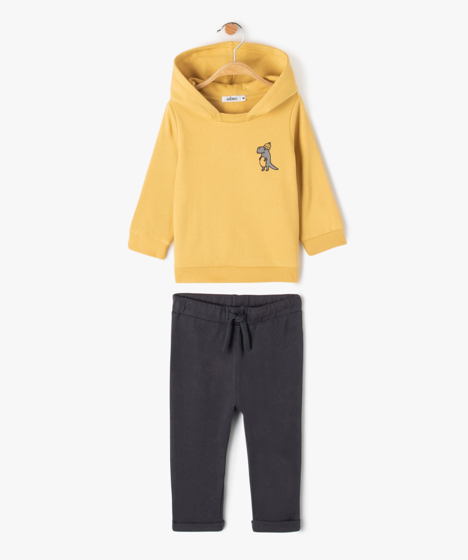 Ensemble bébé Garçon 2 pièces - Sweat et pantalon jaune | GEMO