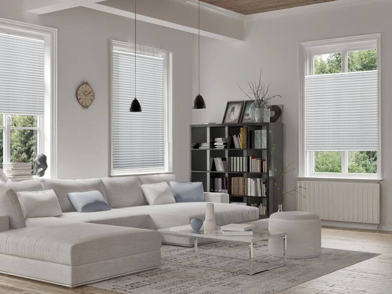 Casa Pura Plissee Magic Polyester, lackiertes Aluminium Hellgrau 900 x 1000 mm