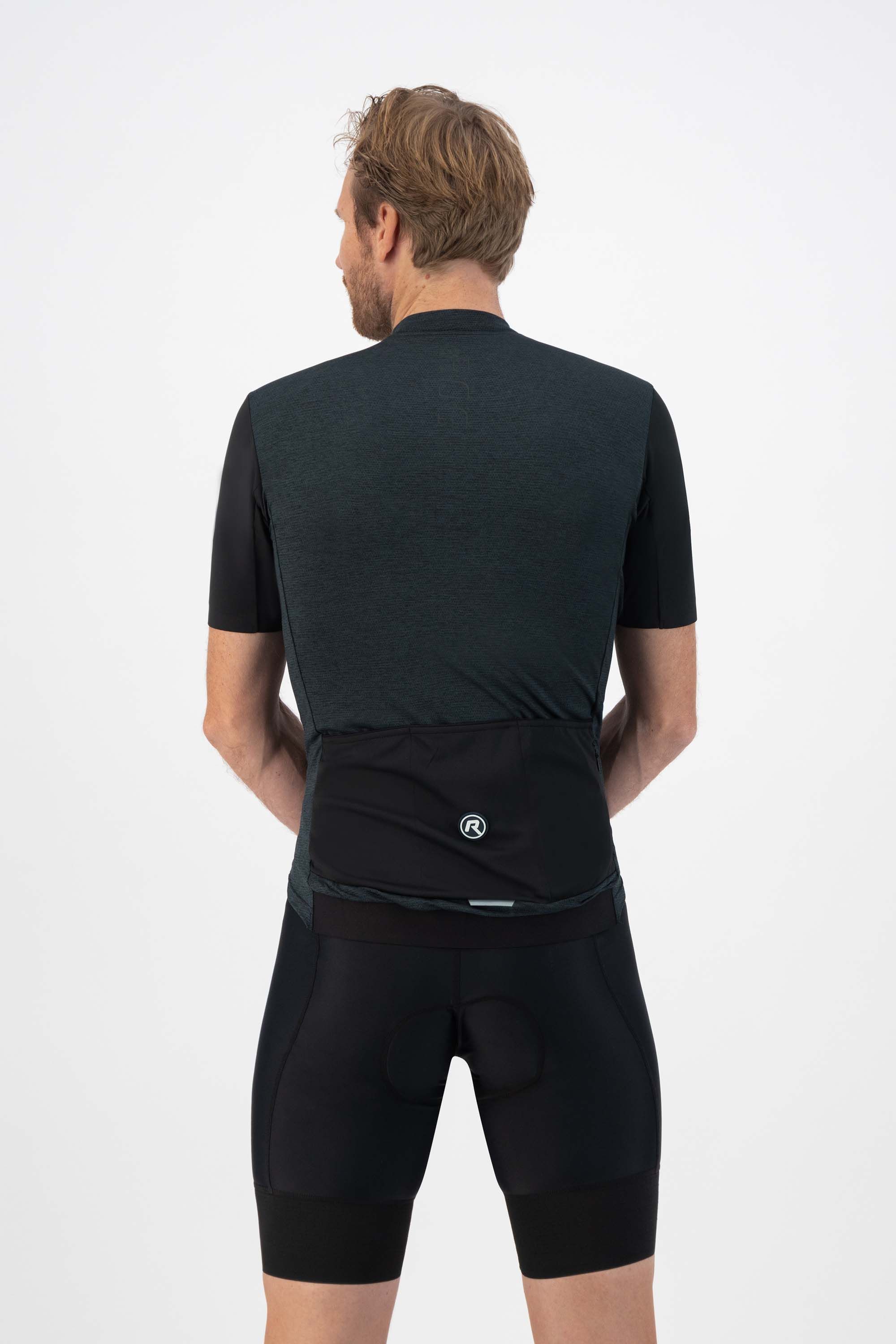 Rogelli Melange Grau/Schwarz Herren Radtrikot Kurzarm