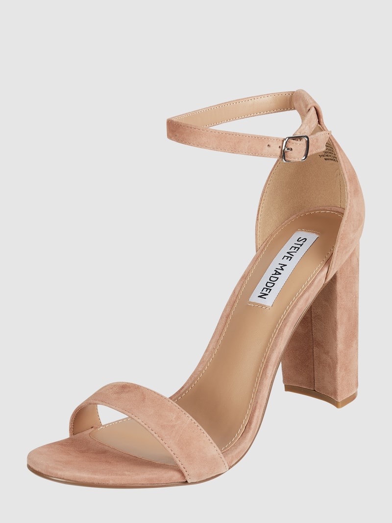 Sandalette aus Veloursleder Modell 'Carrson' in sand