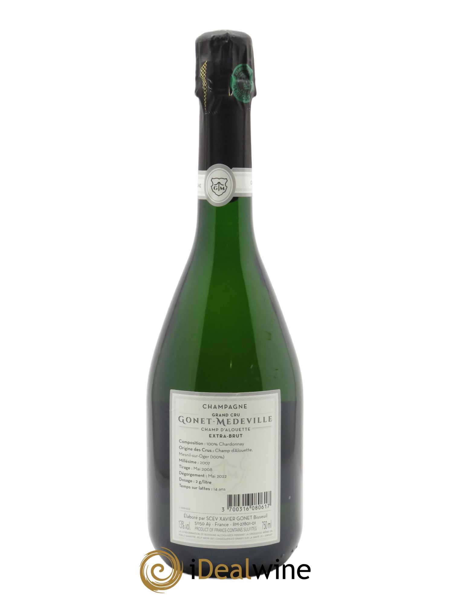Champ d'Alouette Grand Cru Vignobles Gonet-Medeville  2007 - Lot de 1 Bouteille