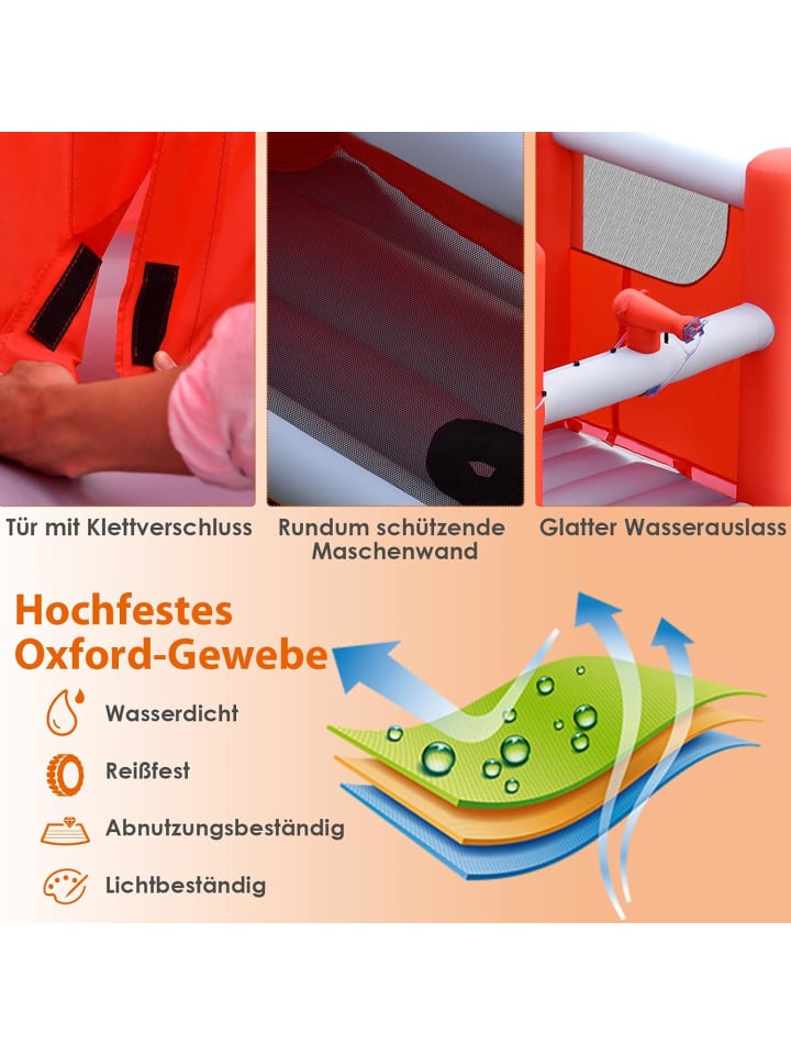 COSTWAY Hüpfburg 564x268x212 cm in Rot günstig kaufen onesize