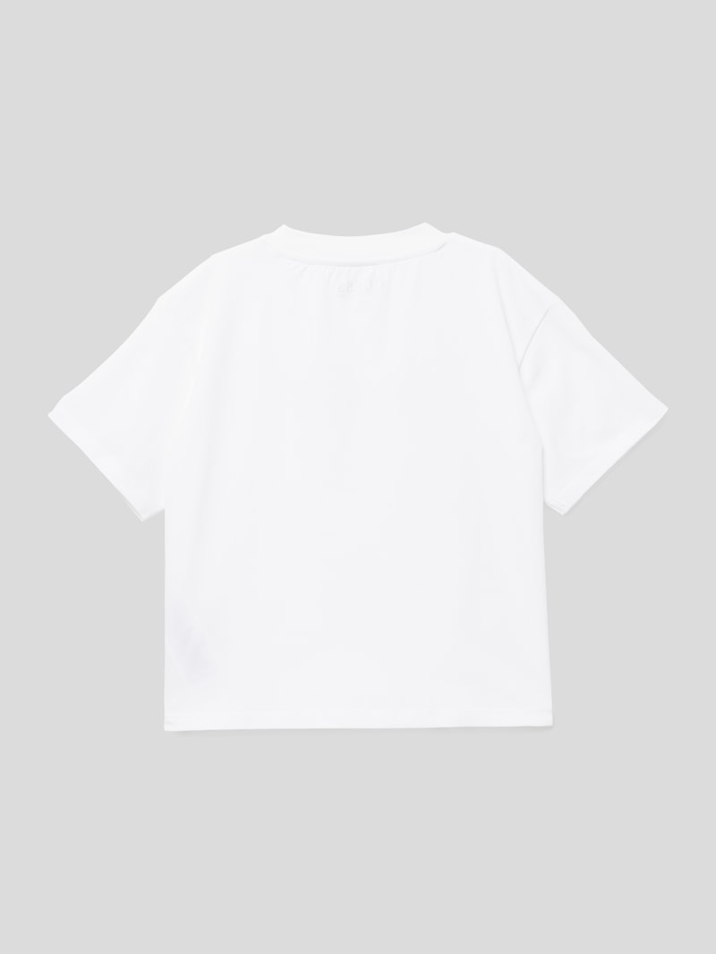 T-Shirt mit Label-Print in weiß
