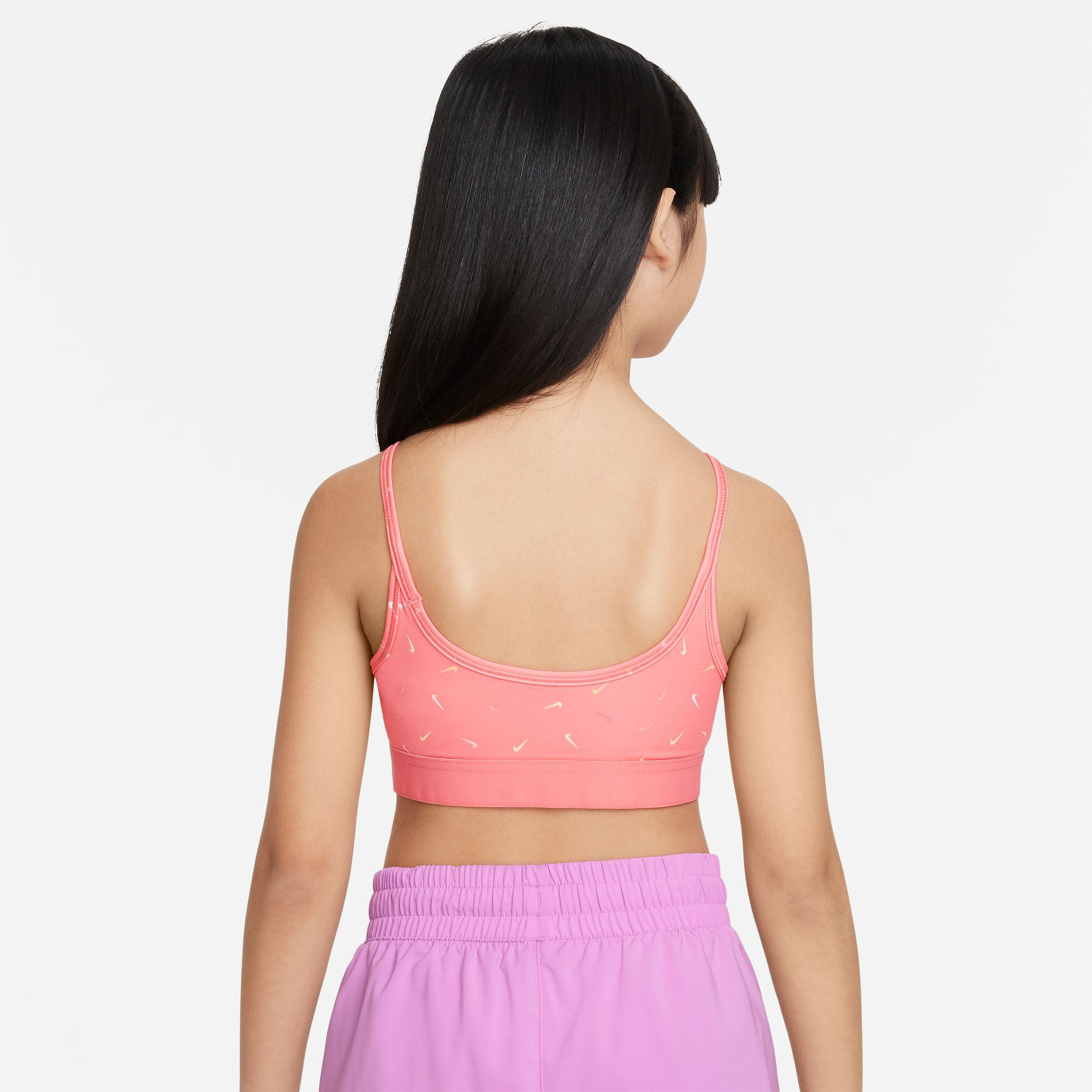 Dri-Fit Light Support Sport-BH Mädchen - Koralle
