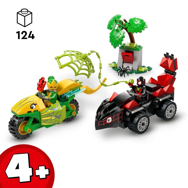 LEGO Marvel 11198 Vrtenje in elektro lov z dinozavrskimi vozili