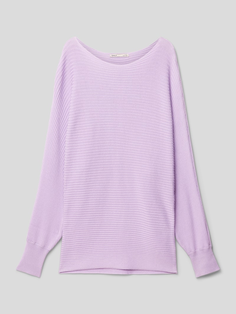 Strickpullover aus Viskose-Mix in flieder