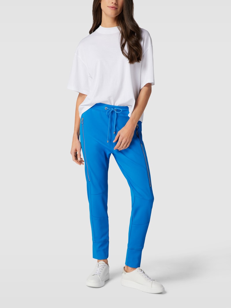 Sweatpants mit Strukturmuster Modell 'FUTURE 2.0' in blau
