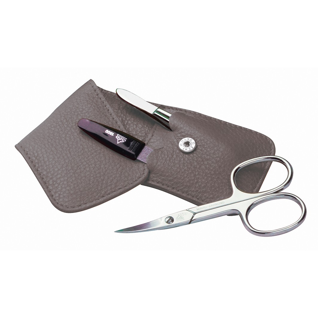 Maniküre Set Taschen-Etui Serie 'Siena'. taupe. 3-tlg.