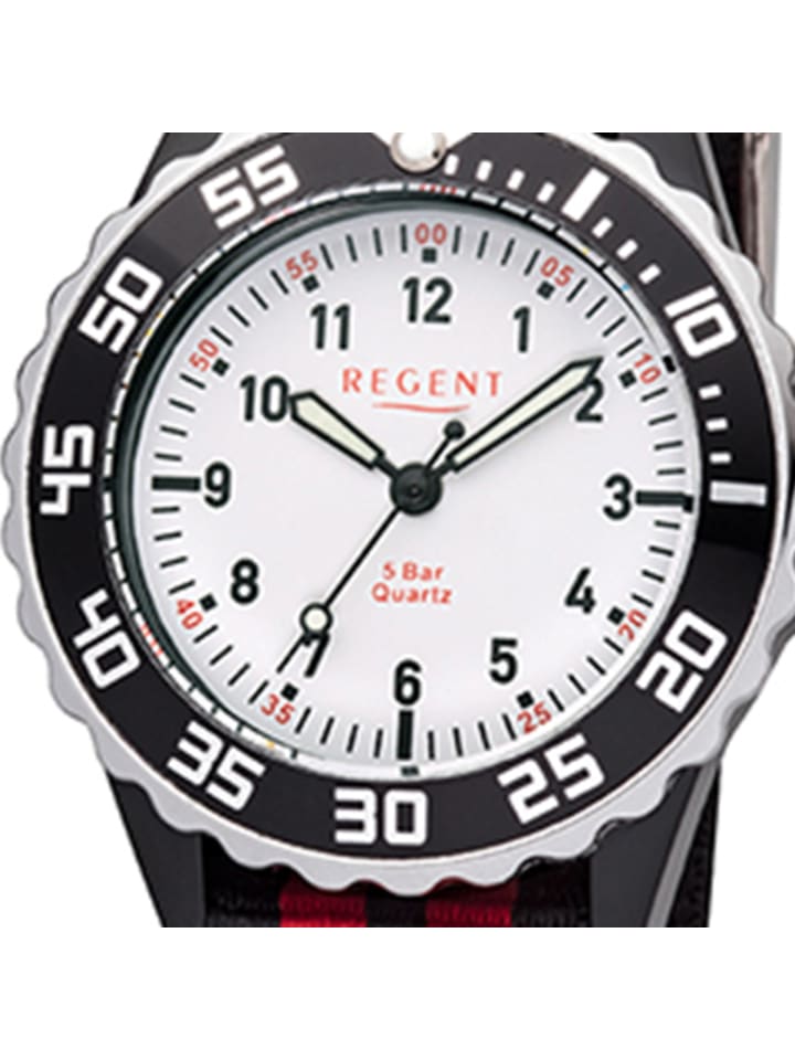 Regent Analog-Armbanduhr Regent Kinderuhren rot, schwarz mittel (ca. 35mm) günstig kaufen onesize