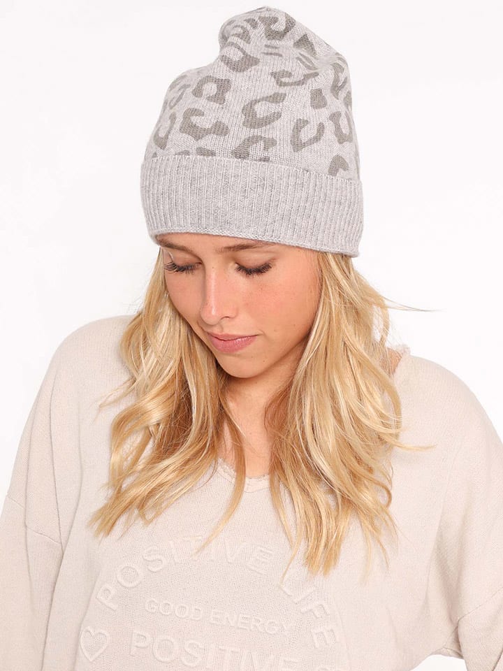 Zwillingsherz Kaschmir-Beanie in Taupe günstig kaufen onesize