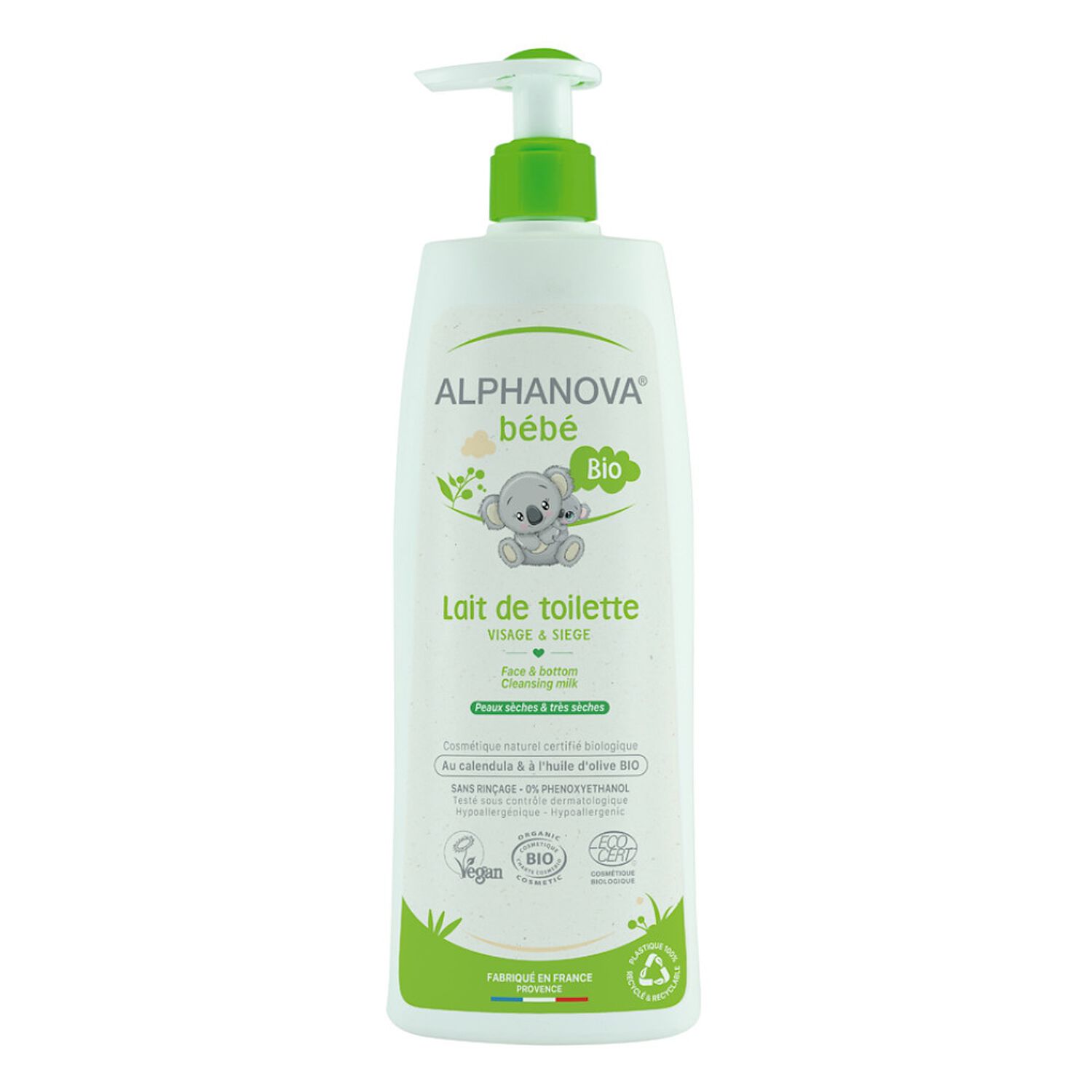 Alphanova Bébé Lait de Toilette Bio - Nettoie & Apaise