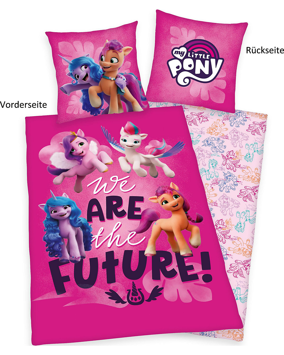 My little Pony Bettwäsche, Renforcé, 135 x 200 + 80 x 80 cm