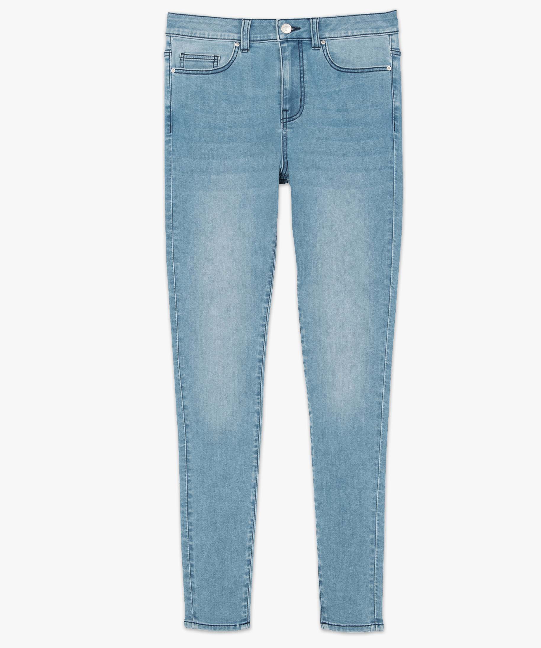 Jean femme coupe skinny taille haute stone | GEMO