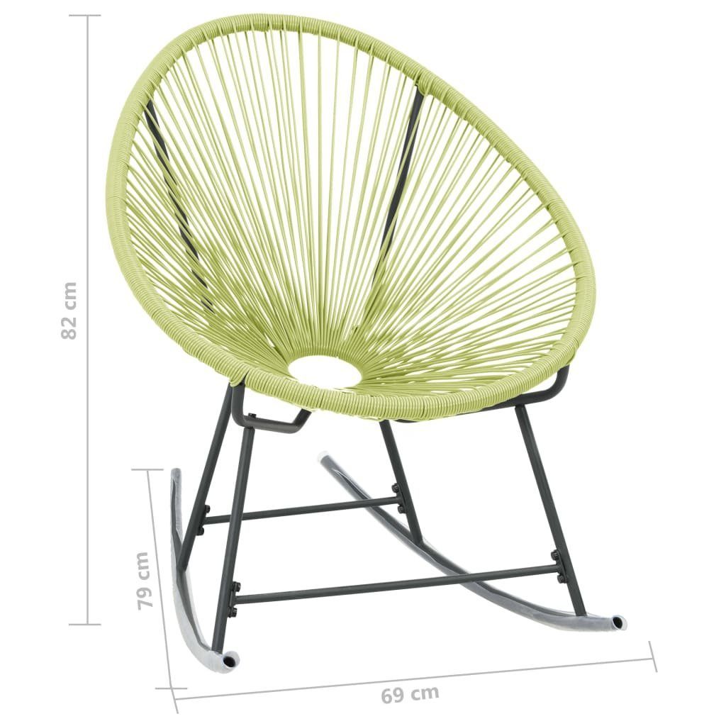 vidaXL Gartenstuhl Outdoor-Acapulco-Stuhl Poly-Rattan Grün (1 St)