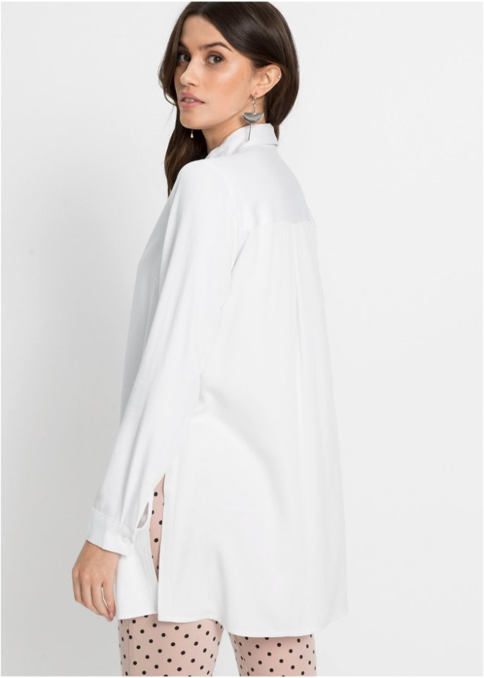 Longbluse mit Schlitz