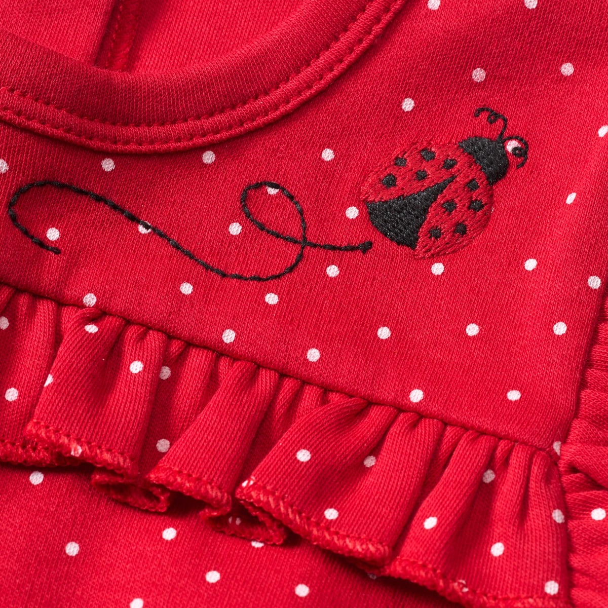 Schlafanzug mit Punkte-Muster, rot, Gr. 86/92, 1 St