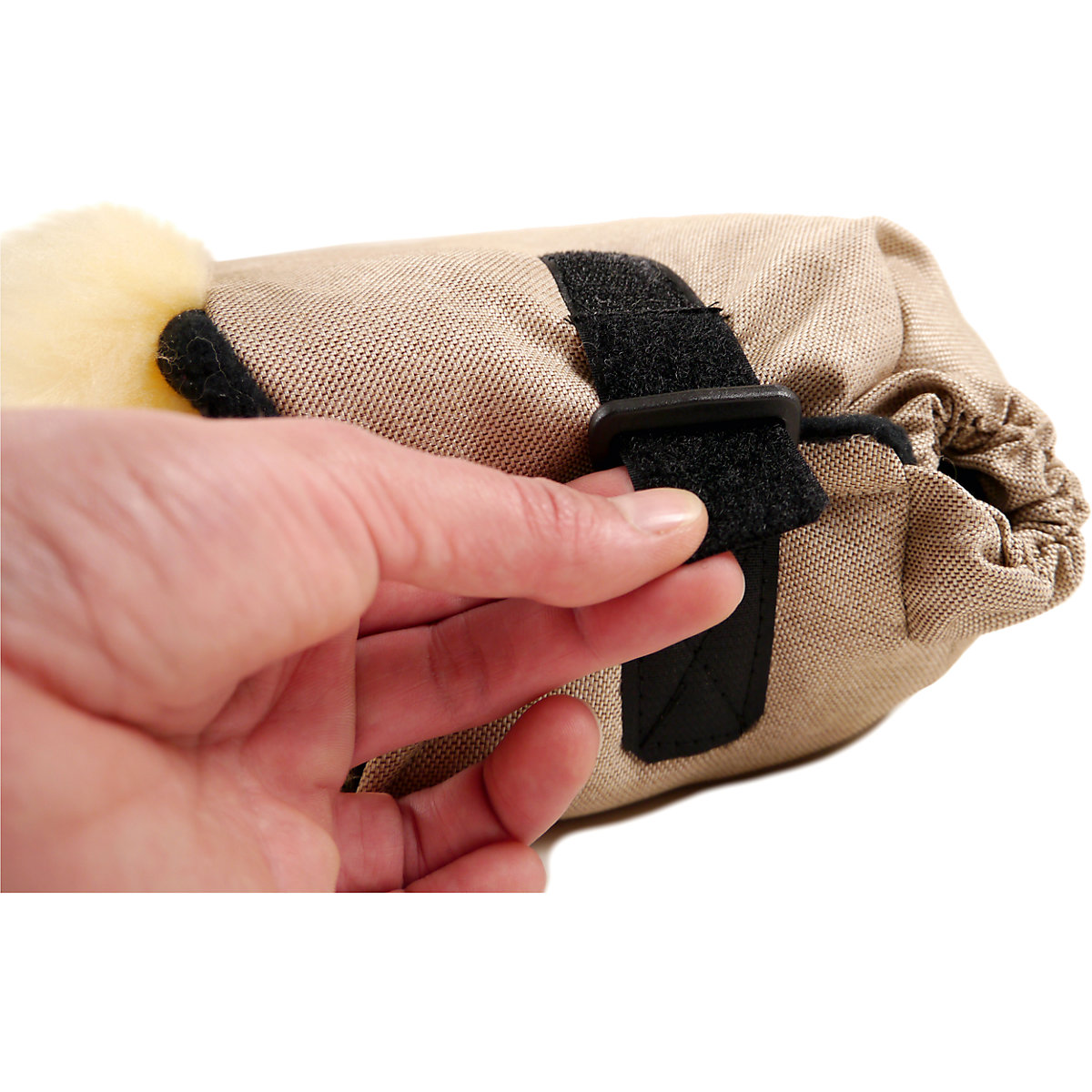 Handwärmer Big Double, Lammfell, schwarz