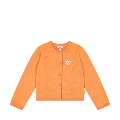 Strickjacke, orange für Mädchen