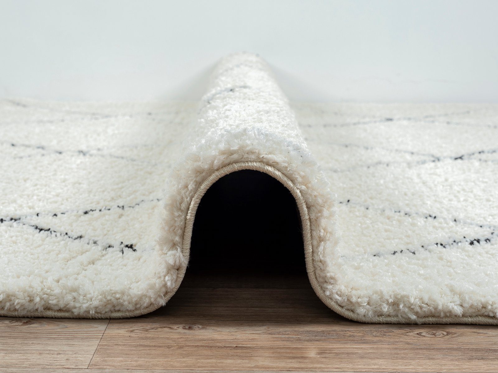 Hochflor-Teppich Pori Shaggy eleganter Designer Hochflorteppich, the carpet, Rund, Höhe: 30 mm, pflegeleicht, Langflor, skandinavisch