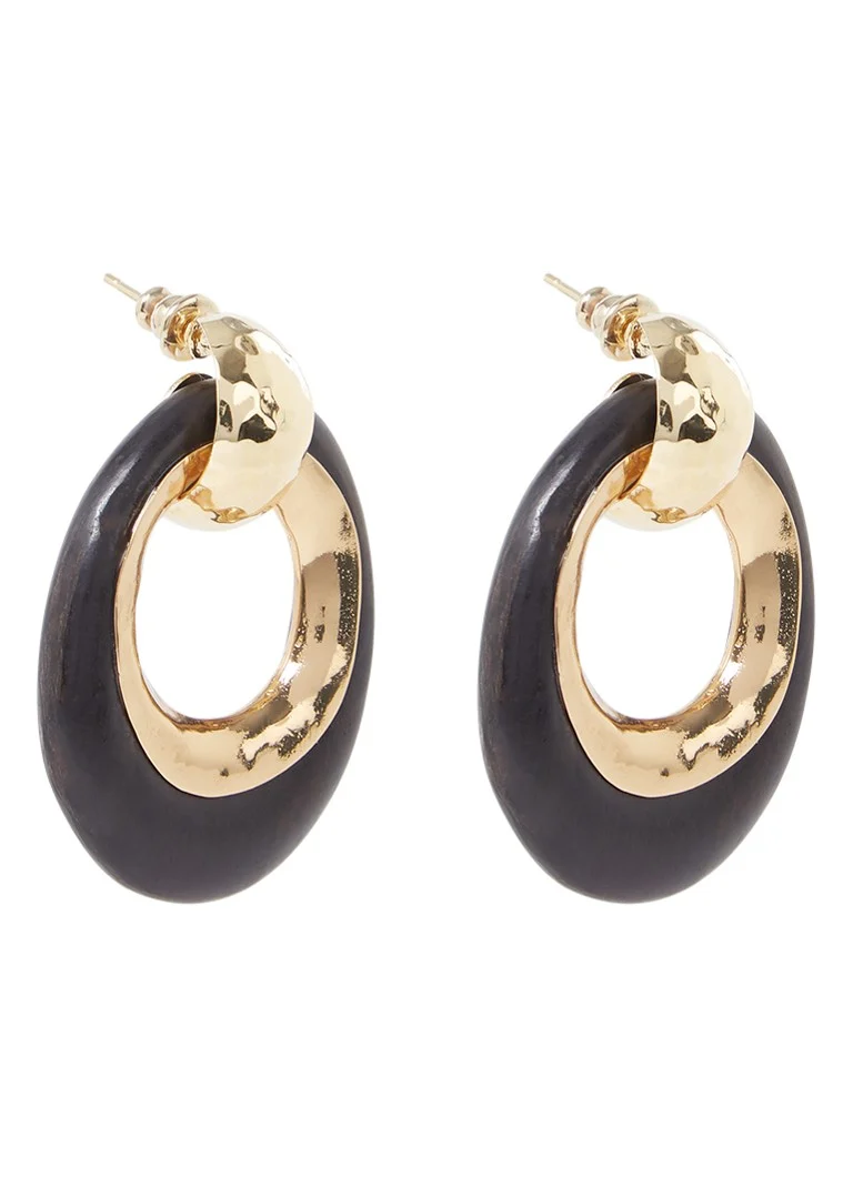 Σκουλαρίκια Gas Bijoux Selva επιχρυσωμένα με χρυσό