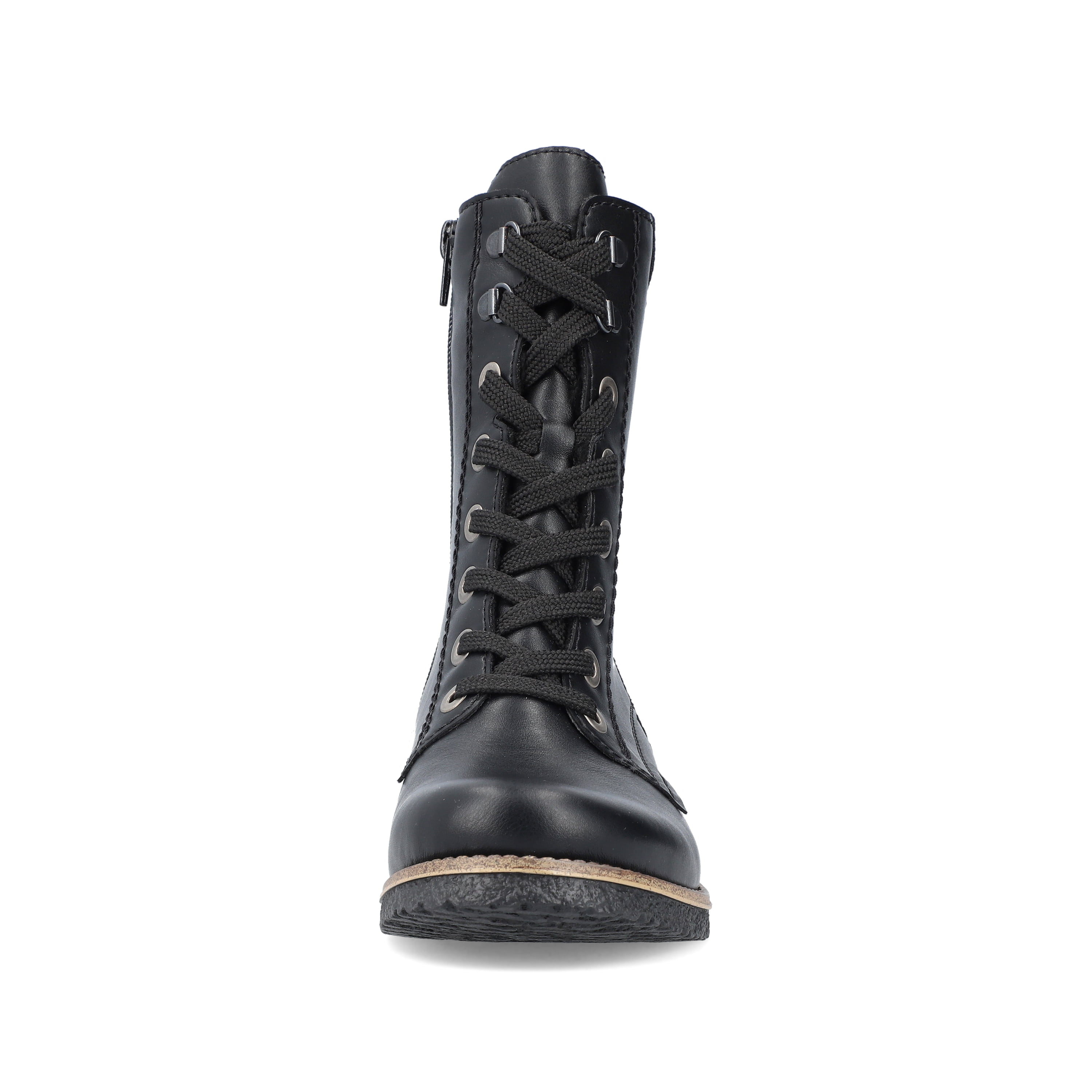 Rieker Damen Schnürstiefel tiefschwarz