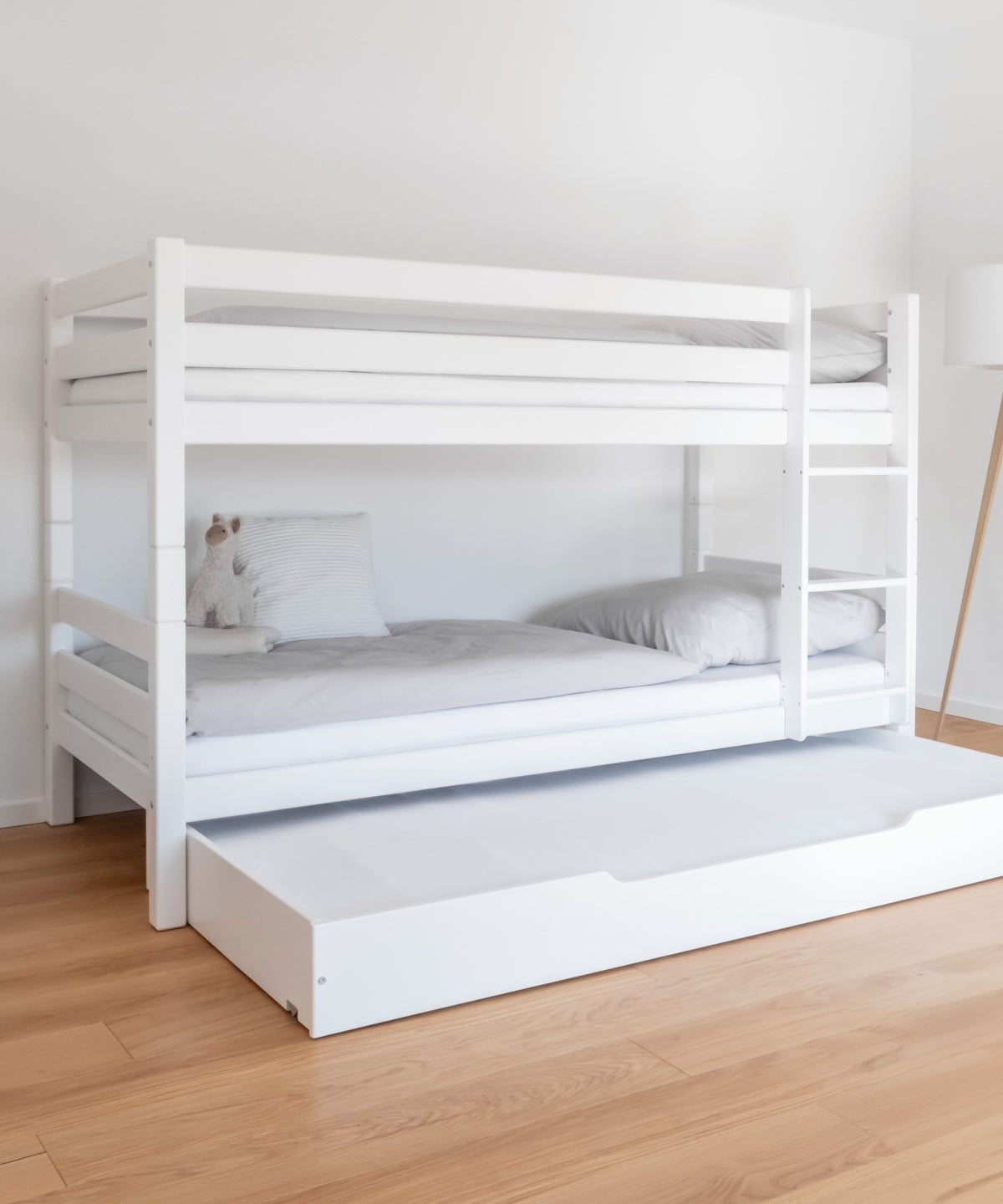 Etagenbett Buche Mittelhoch Weiß