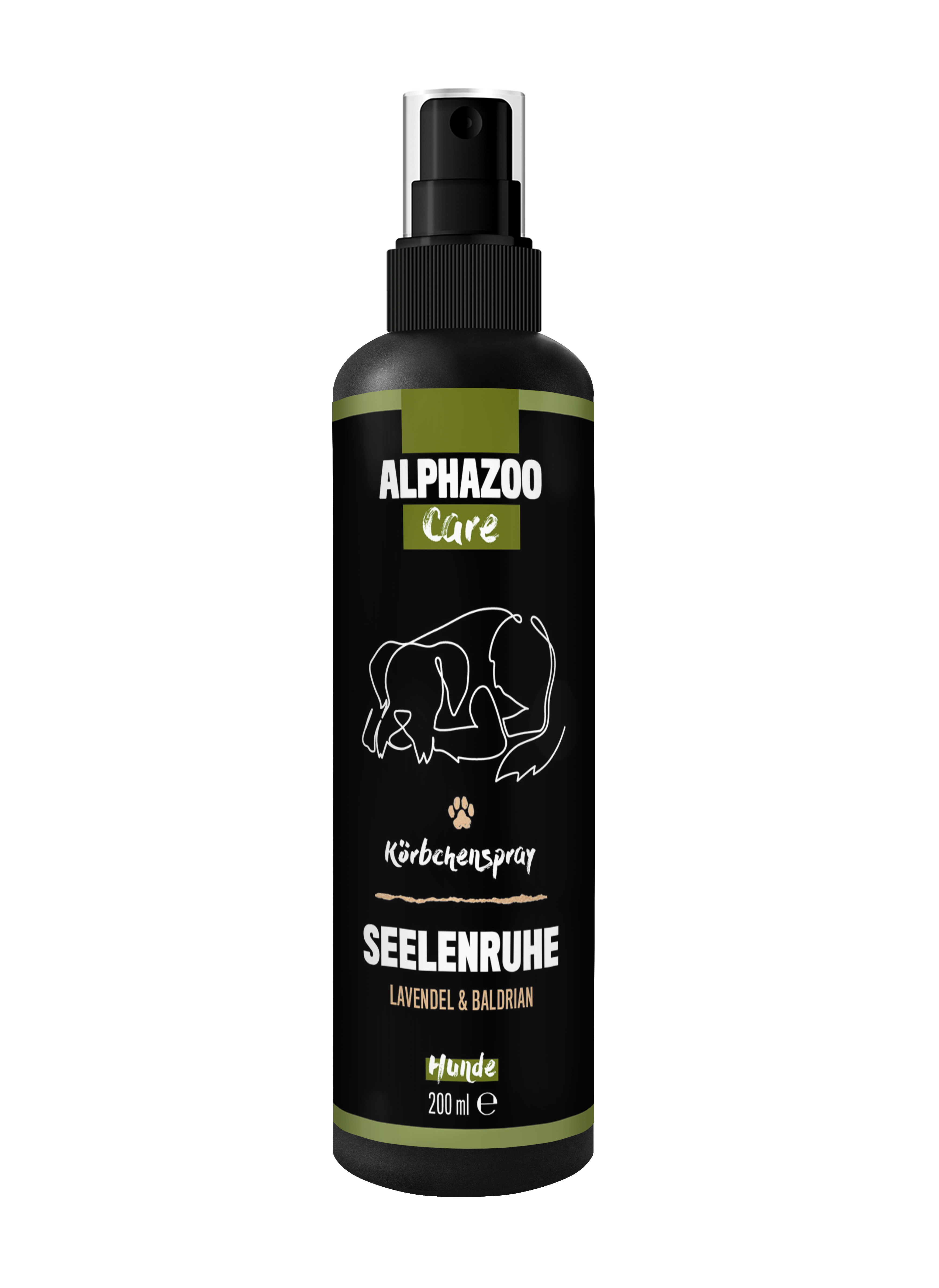ALPHAZOO Beruhigungsmittel ALPHAZOO Seelenruhe Beruhigungsspray für Hunde I Beruhigungsmittel mit Baldrian 200 ml