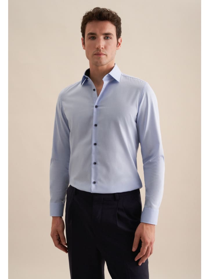 Seidensticker Business Hemd Slim in Mittelblau günstig kaufen