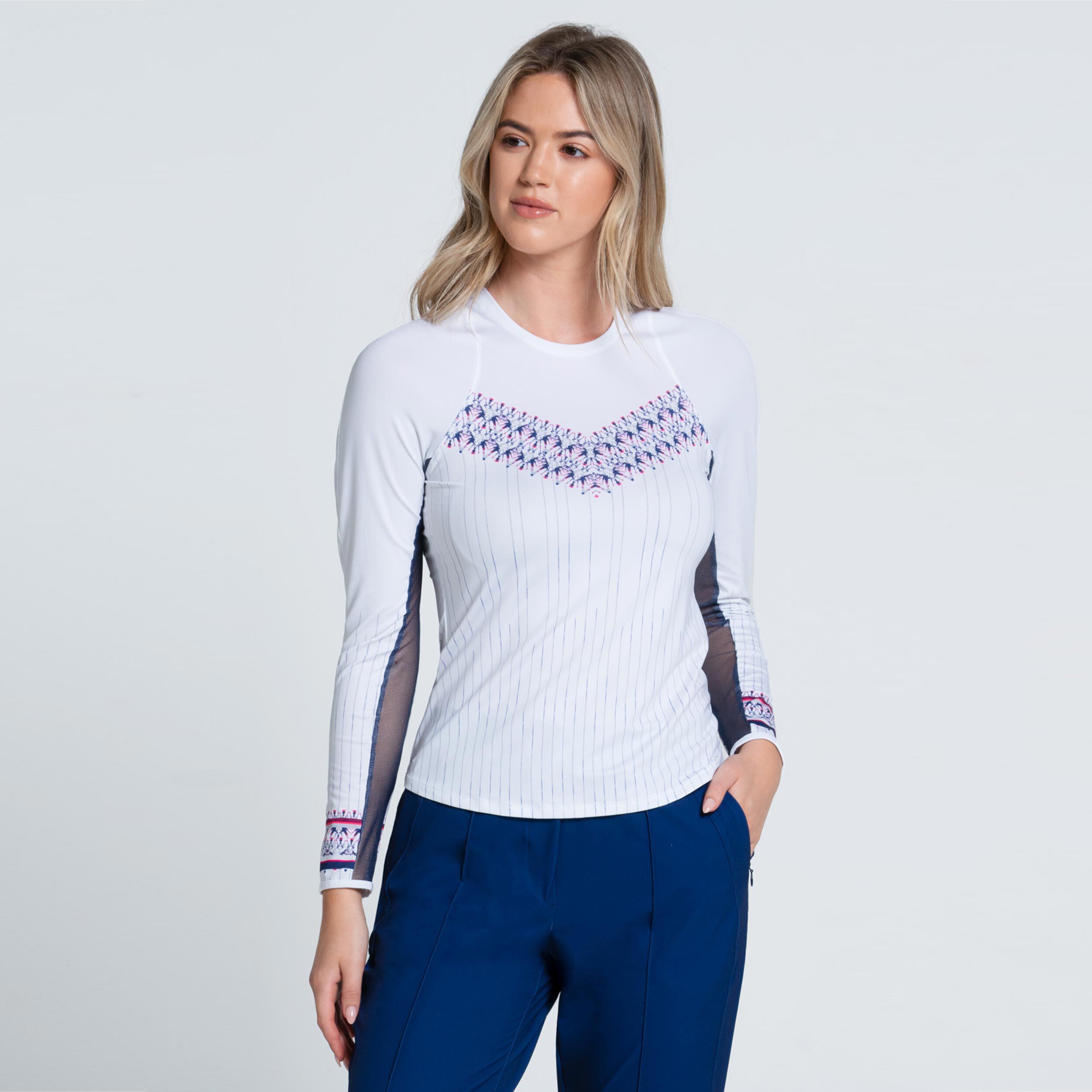 The Berry Buzz Longsleeve Damen - Weiß, Mehrfarbig