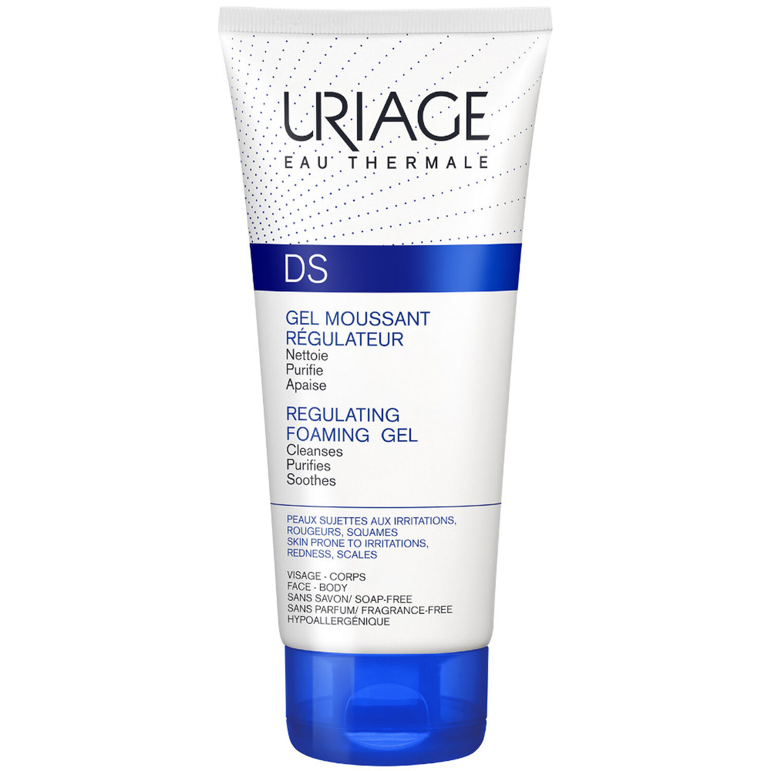 Uriage DS - Gel Moussant Régulateur Nettoie, Purifie & Apaise