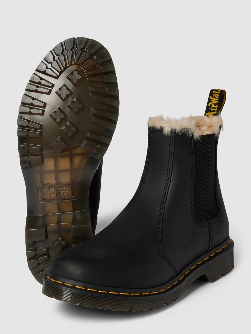 Chelsea Boots mit Innenfutter Modell 'Leonore' in schwarz