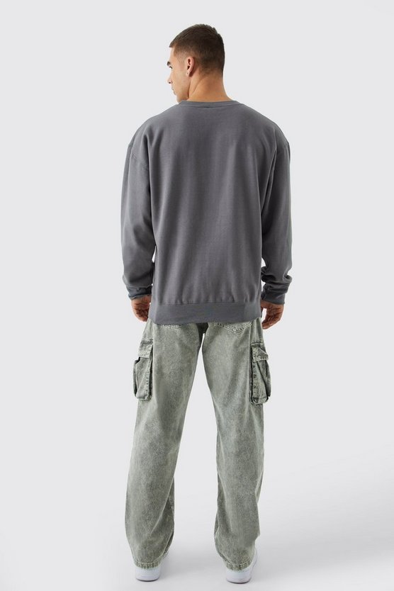Oversize Sweatshirt mit Brooklyn Print