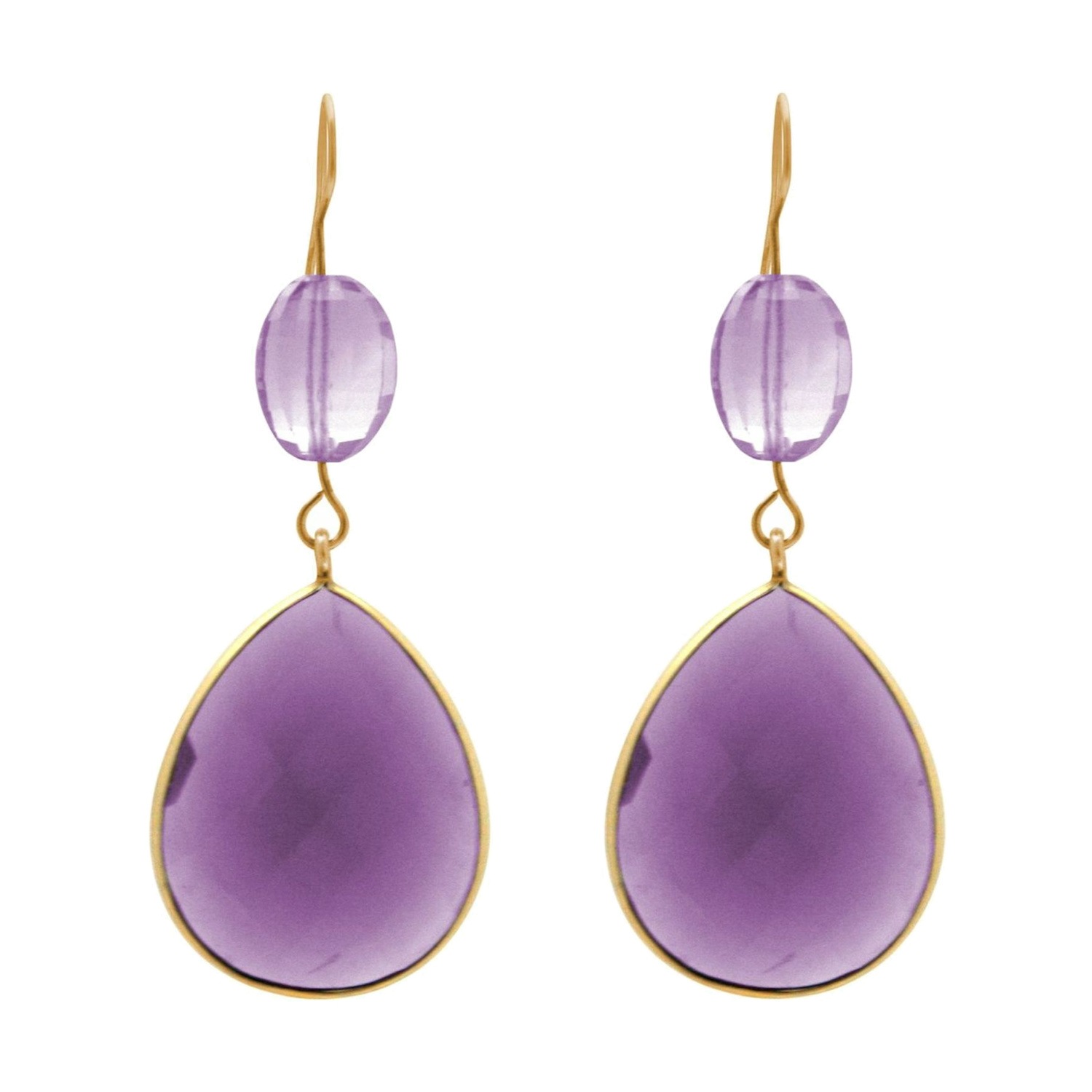 Ohrringe 'Lila. lavendel Amethyst Tropfen'