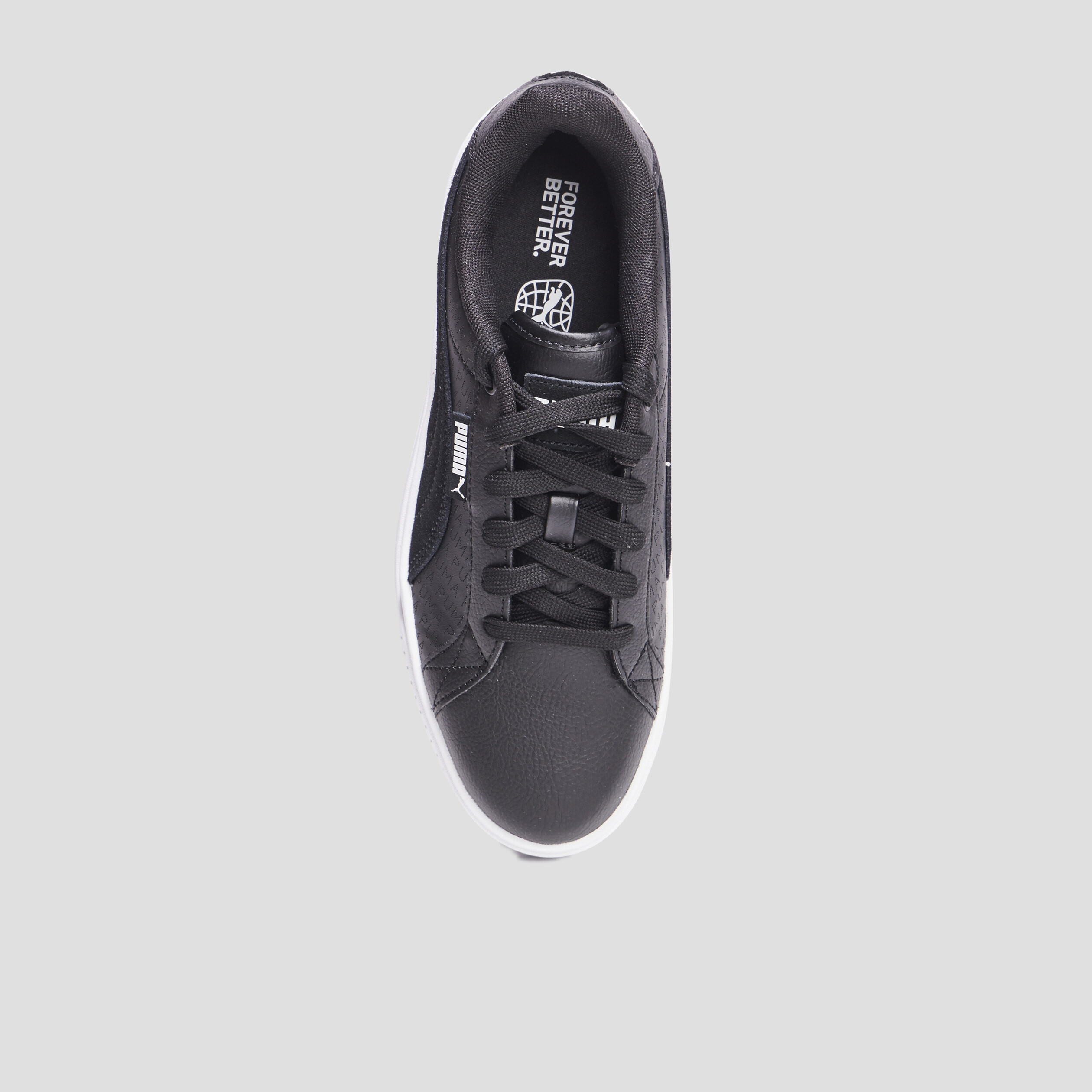 Tennis à plateformes en cuir Puma Karmen noir femme | La Halle
