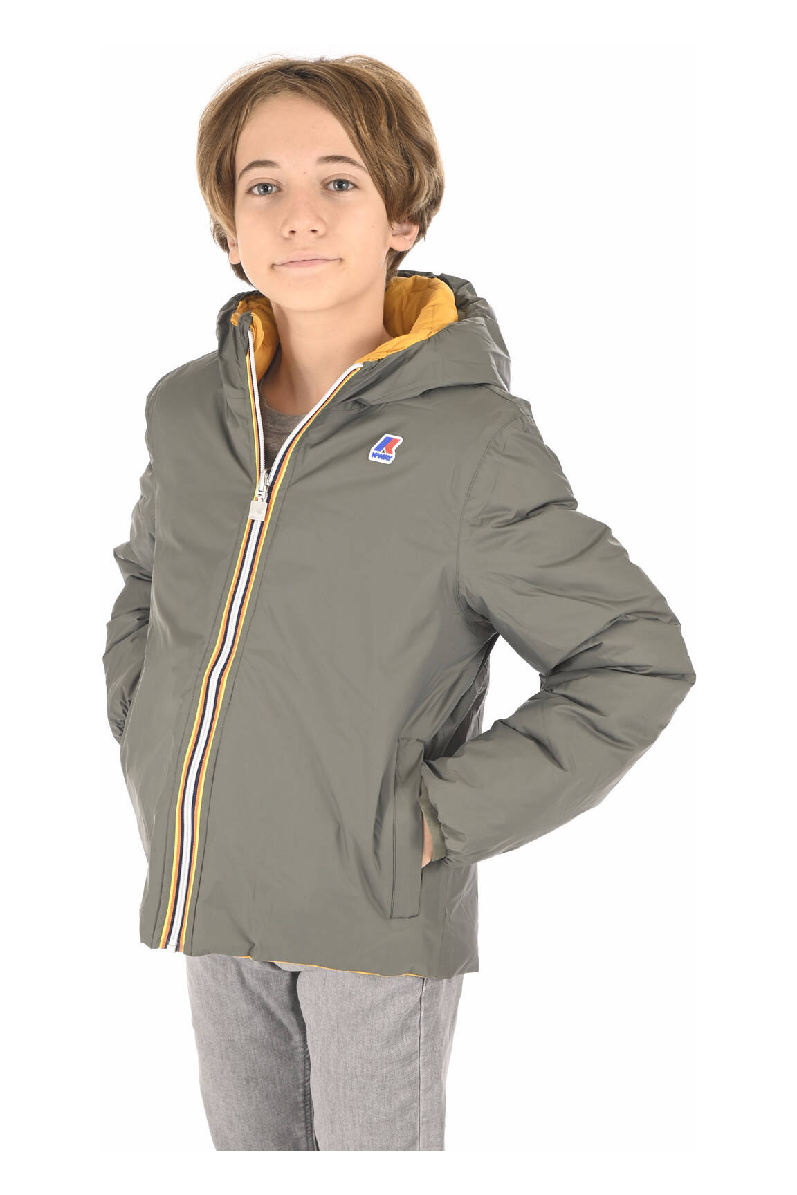 K Way Doudounes Enfant couleur vert
