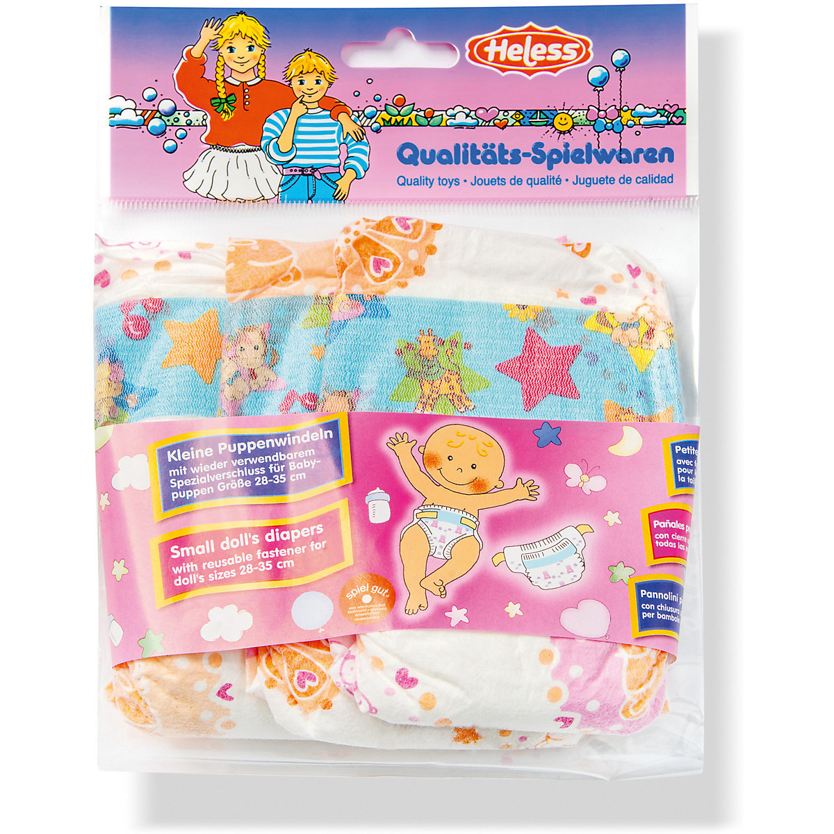 Puppenwindeln 3 Stück Gr. 28-35 cm